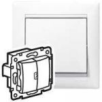 Механизм переключателя проходного 2-кл. СП Valena 10А IP31 бел. (DIY-упак.) Leg 694266 Механизм переключателя проходного 2-кл. СП Valena 10А IP31 бел. (DIY-упак.) Leg 694266