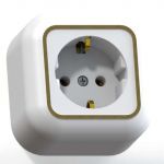 Розетка 1-м ОП Валентина РА16-638 16А IP20 с заземл. бел./зол. Кунцево 7641 Розетка 1-м ОП Валентина РА16-638 16А IP20 с заземл. бел./зол. Кунцево 7641
