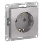 Розетка 1-м СП AtlasDesign 16А IP20 с заземл. защ. шторки механизм алюм. SE ATN000345 Розетка 1-м СП AtlasDesign 16А IP20 с заземл. защ. шторки механизм алюм. SE ATN000345