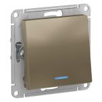 Переключатель проходной 1-кл. СП AtlasDesign 10А IP20 (сх. 6а) 10AX с подсветкой механизм шампань SE ATN000563 Переключатель проходной 1-кл. СП AtlasDesign 10А IP20 (сх. 6а) 10AX с подсветкой механизм шампань SE ATN000563