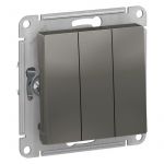 Выключатель 3-кл. СП AtlasDesign 10А IP20 (сх. 1+1+1) 10AX механизм сталь SE ATN000931 Выключатель 3-кл. СП AtlasDesign 10А IP20 (сх. 1+1+1) 10AX механизм сталь SE ATN000931