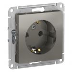 Розетка 1-м СП AtlasDesign 16А IP20 с заземл. механизм сталь SE ATN000943 Розетка 1-м СП AtlasDesign 16А IP20 с заземл. механизм сталь SE ATN000943