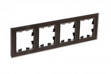 Рамка 4-м AtlasDesign Nature стекло мокко SE ATN320604 Рамка 4-м AtlasDesign Nature стекло мокко SE ATN320604