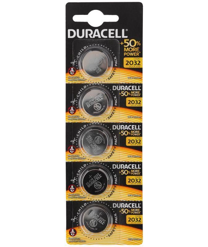 Элемент питания CR2032 5х1 (блист.20шт) Duracell Б0035495