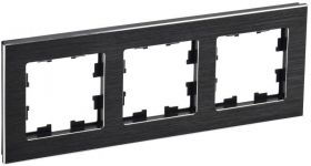 Рамка 3-м BRITE РУ-3-1-БрЧ металл черн. IEK BR-M32-M-K02 Рамка 3-м BRITE РУ-3-1-БрЧ металл черн. IEK BR-M32-M-K02