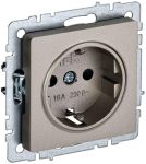Розетка BRITE РС14-1-0-БрШ 16А с заземл. защ. шторки шампань IEK BR-R14-16-K37 Розетка BRITE РС14-1-0-БрШ 16А с заземл. защ. шторки шампань IEK BR-R14-16-K37