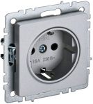 Розетка BRITE РС14-1-0-БрА 16А с заземл. защ. шторки алюм. IEK BR-R14-16-K47 Розетка BRITE РС14-1-0-БрА 16А с заземл. защ. шторки алюм. IEK BR-R14-16-K47