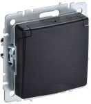 Розетка BRITE РСбш10-3-БрЧ 16А IP20 с заземл. защ. шторки с крышкой черн. IEK BR-R16-16-K02 Розетка BRITE РСбш10-3-БрЧ 16А IP20 с заземл. защ. шторки с крышкой черн. IEK BR-R16-16-K02