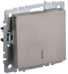 Выключатель 1-кл. СП BRITE ВС10-1-1-БрШ 10А с инд. шампань IEK BR-V10-1-10-K37 Выключатель 1-кл. СП BRITE ВС10-1-1-БрШ 10А с инд. шампань IEK BR-V10-1-10-K37