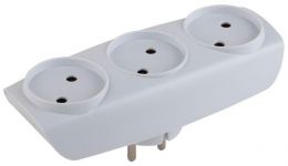 Разветвитель 3-м без заземл. 16А IP20 SP-3-W бел. Эра C0045527 Разветвитель 3-м без заземл. 16А IP20 SP-3-W бел. Эра C0045527