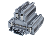 Клемма двухуровневая винтовой зажим 4 точки подключения 4кв.мм сер. DKC KRUKB-5 Клемма двухуровневая винтовой зажим 4 точки подключения 4кв.мм сер. DKC KRUKB-5