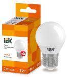 Лампа светодиодная ECO G45 7Вт шар 3000К тепл. бел. E27 630лм 230-240В IEK LLE-G45-7-230-30-E27 Лампа светодиодная ECO G45 7Вт шар 3000К тепл. бел. E27 630лм 230-240В IEK LLE-G45-7-230-30-E27