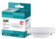 Лампа светодиодная Eco 15Вт T75 таблетка 4000К нейтр. бел. GX53 230В IEK LLE-T80-15-230-40-GX53 Лампа светодиодная Eco 15Вт T75 таблетка 4000К нейтр. бел. GX53 230В IEK LLE-T80-15-230-40-GX53