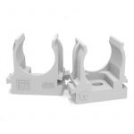 Держатель для труб (клипса) d20мм для монтажного пистолета в п/э сер. Промрукав PR13.0120 Держатель для труб (клипса) d20мм для монтажного пистолета в п/э сер. Промрукав PR13.0120