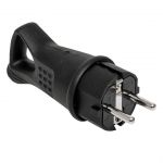 Вилка угловая 16А 2P+PE 230В IP44 с кольцом каучук Basic EKF RPS-017-16-230-44 Вилка угловая 16А 2P+PE 230В IP44 с кольцом каучук Basic EKF RPS-017-16-230-44