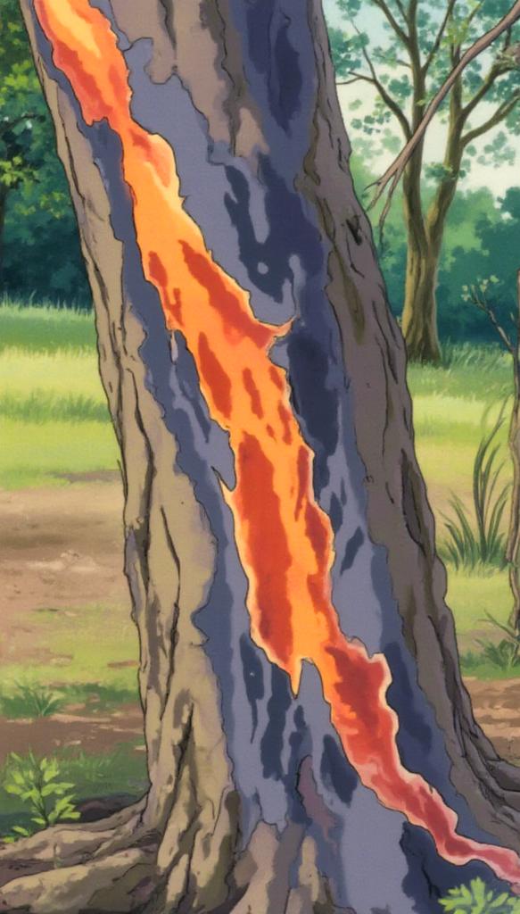 Деревья часто разрушаются от ударов молний